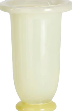 Empire Vase-Medium-Lime yellow with dark lime base