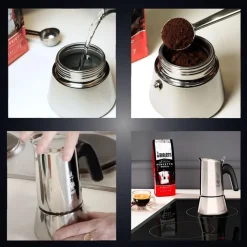 Espressokande Venus, 10 kop Stål Bialetti