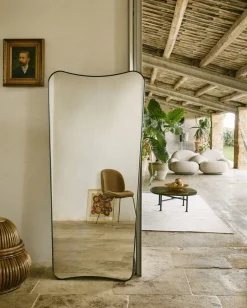 F.A. 33 Rectangular Wall Mirror Brass Large 146x69 cm