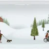 Fad rektangulært Vinter 36 x 12 cm Hvid Ovnfast porcelæn