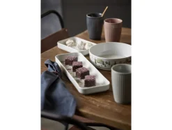 Fad rektangulært Vinter 36 x 12 cm Hvid Ovnfast porcelæn