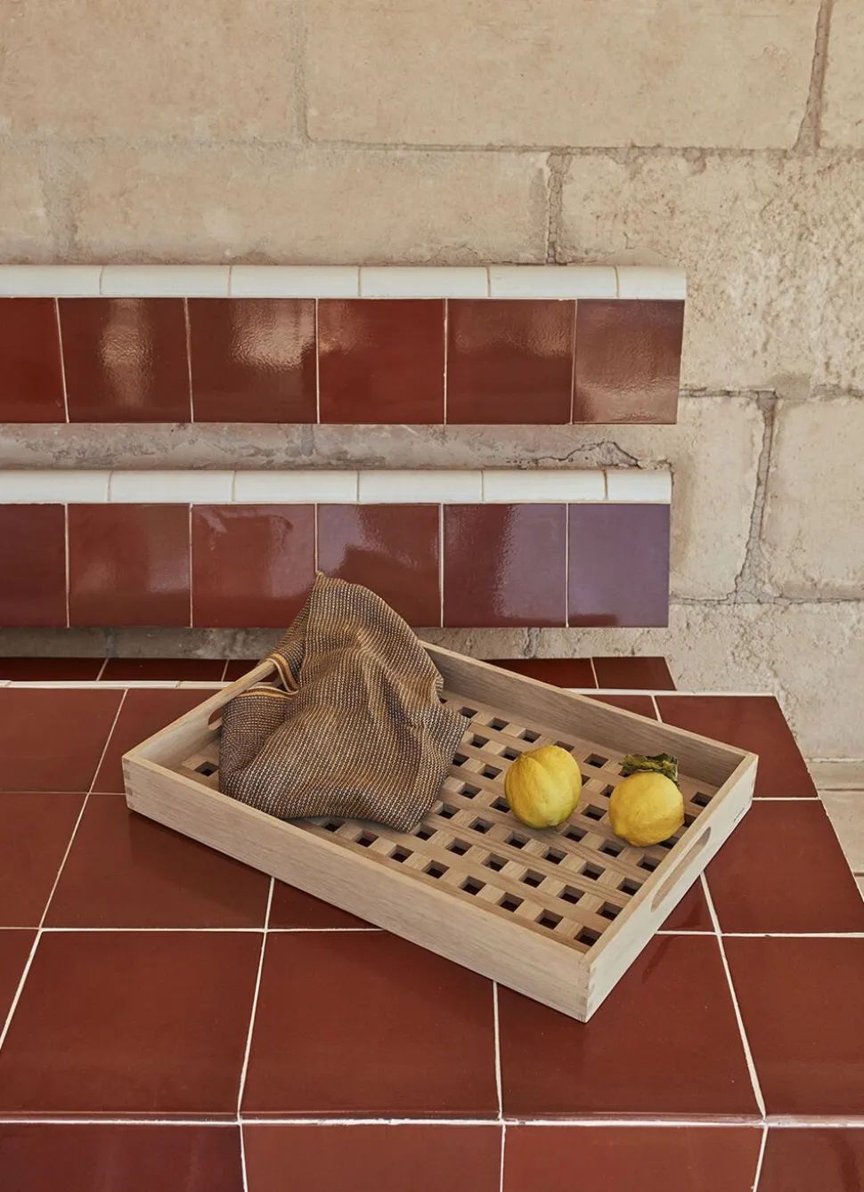 Fionia Tray 52x36, Oak, 100%