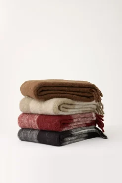 Fluffy plaid, plain