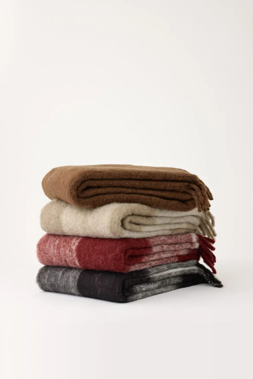Fluffy plaid, plain