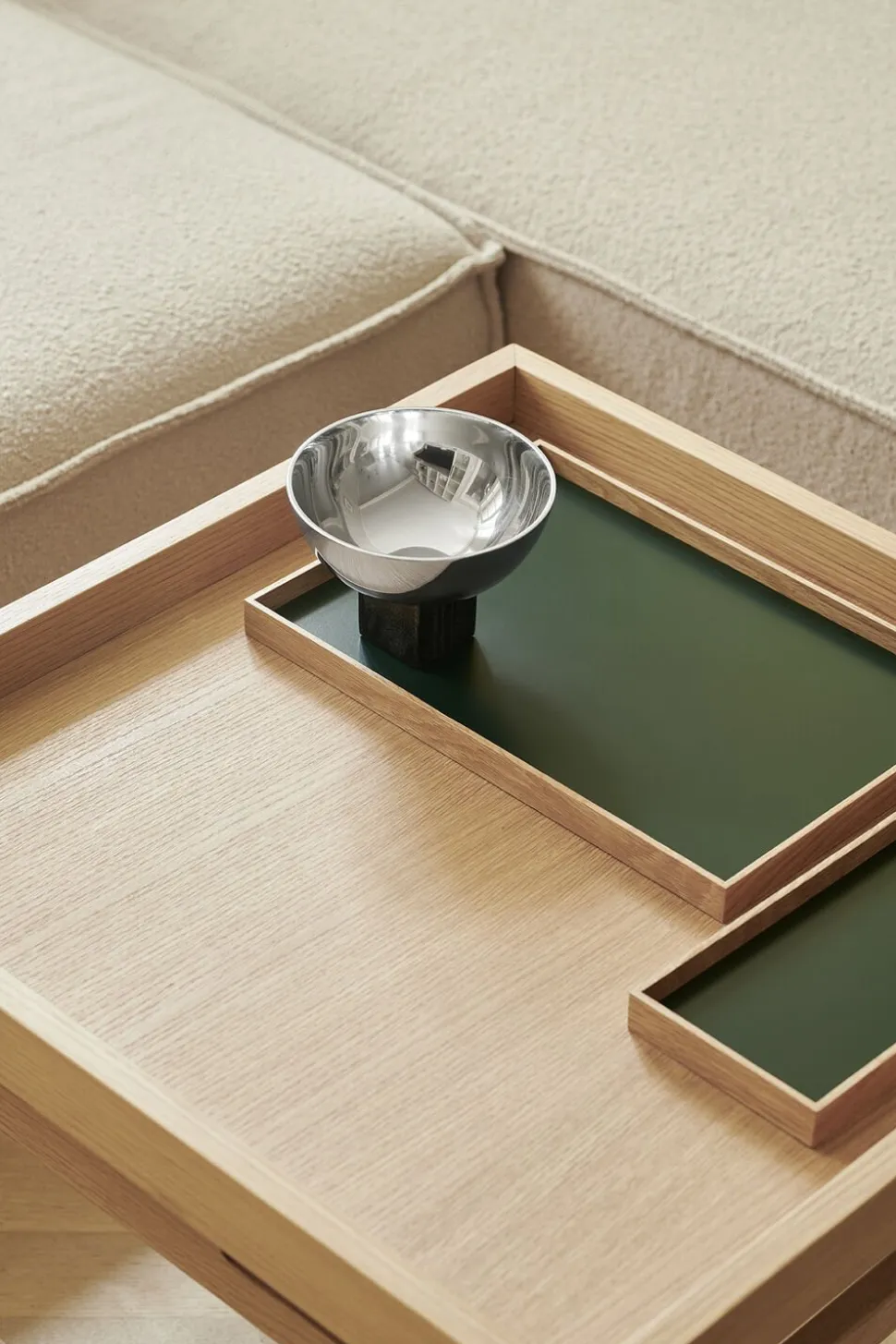 Frame tray medium oak/green