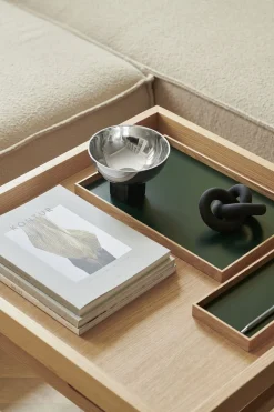 Frame tray small oak/green