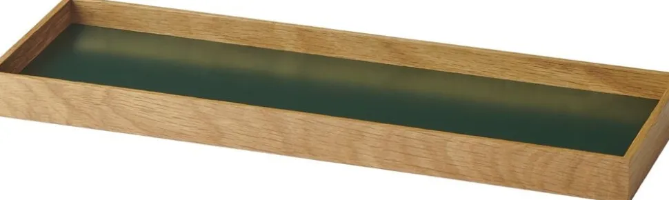 Frame tray small oak/green