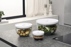 Fresh & Save BOWLS Vakuumskål L / 26 cm, Glas, Gennemsigtig