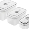 Fresh & Save Vakuum beholdersæt 3d i plastik. S,M, L