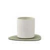 GLASS MAT CURVE 11X13CM NUPO olive green