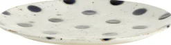 GRAINY saucer/cake plate, sand/dark blue