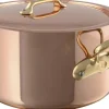 Gryde med låg 5,6 liter Kobber/Rustfrit stål
