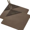 Grydelap 20,5 x 20,5 cm 2 stk. Brun Kanvas/Læder