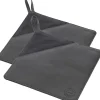 Grydelap 20,5 x 20,5 cm 2 stk. Sort Kanvas/Læder