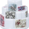 Hammershøi Christmas Gaver lysestage Ø7. 5 cm hvid m. deko