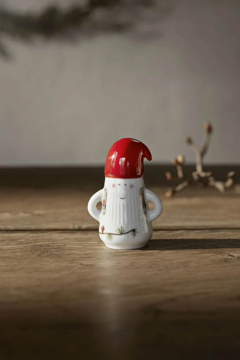 Hammershøi Christmas Nissefar Ø6 cm hvid m. deko