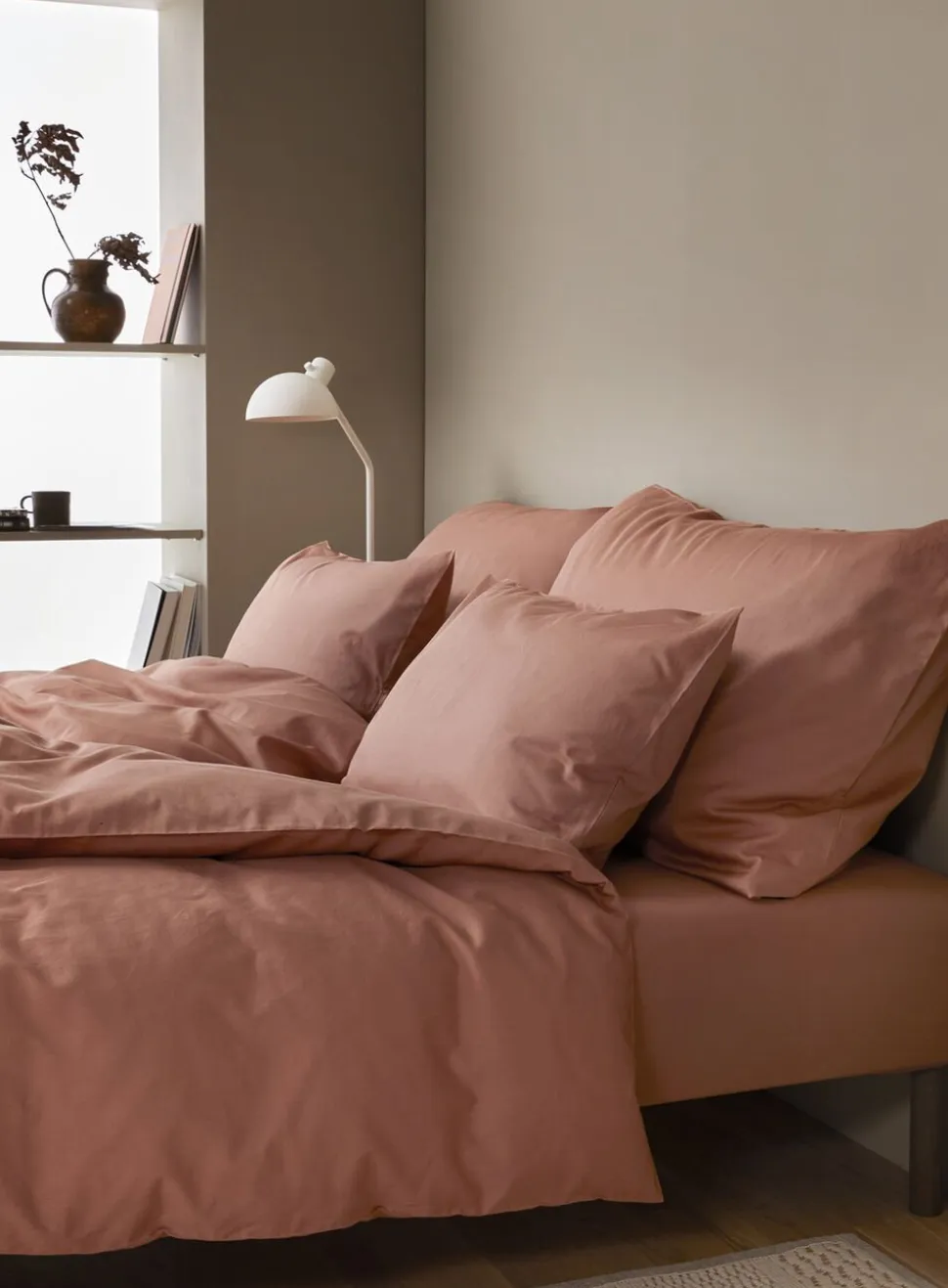 Harmoni stonewashed pudebetræk terracotta