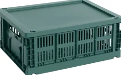 HAY Colour Crate Lid Plastic-Medium-Dark green