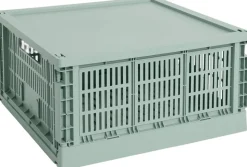 HAY Colour Crate Lid Plastic-Large Square-Sage green