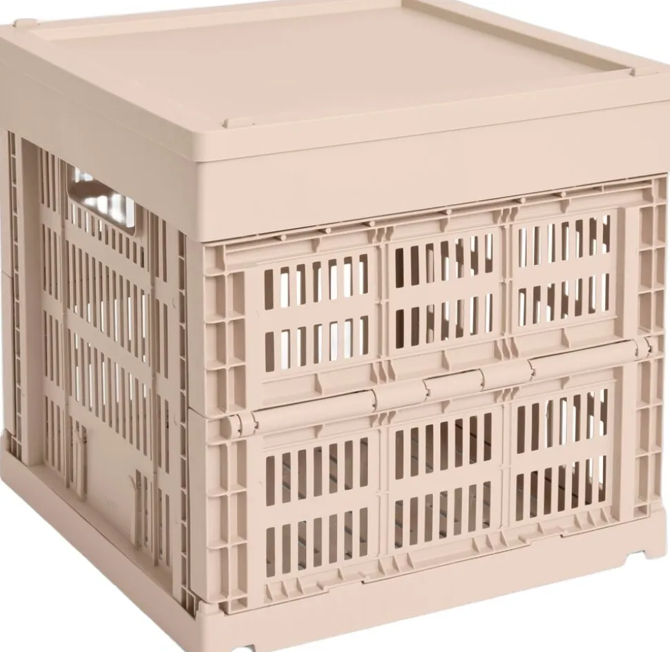HAY Colour Crate Lid Plastic-Medium Square / Cube-Powder