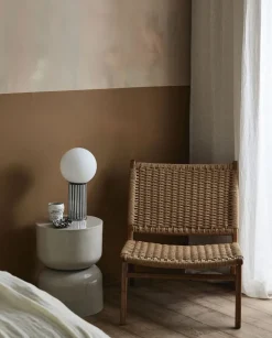HERMOD table lamp - chrome finish
