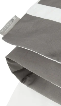 Hotel Sateen White/Charcoal Contrast Duvet Cover