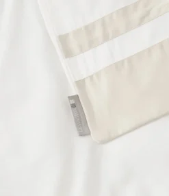 Hotel Sateen White/Light Sand Contrast Duvet Cover
