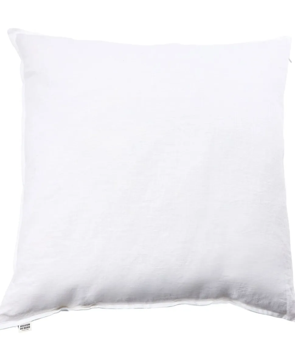 Hør vasket pude White 60x60