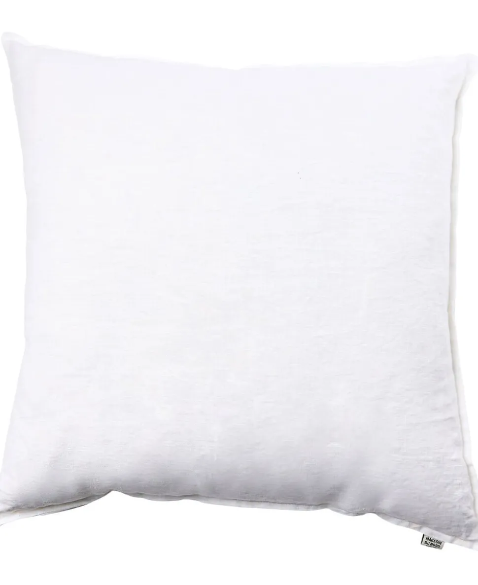 Hør vasket pude White 60x60