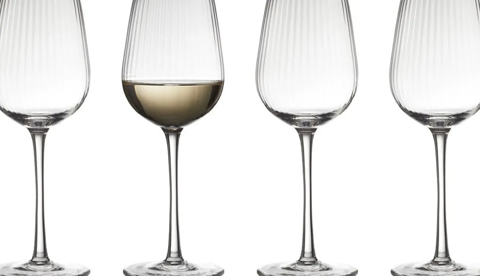 Hvidvinsglas Palermo Gold 30 cl 4 stk.