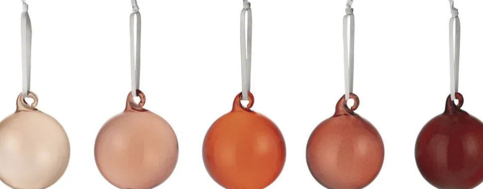 Iittala glaskugler 4 cm 5-pak rød