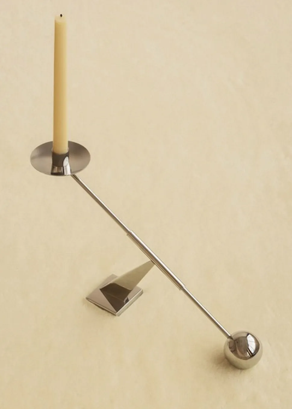 Interconnect Candle Holder, W42,5, Stainless Steel