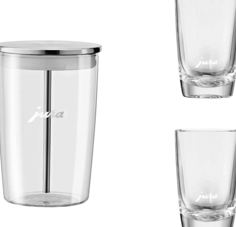 JURA Glasmælkebeholder & Latte Macchiato glas, 2 stk
