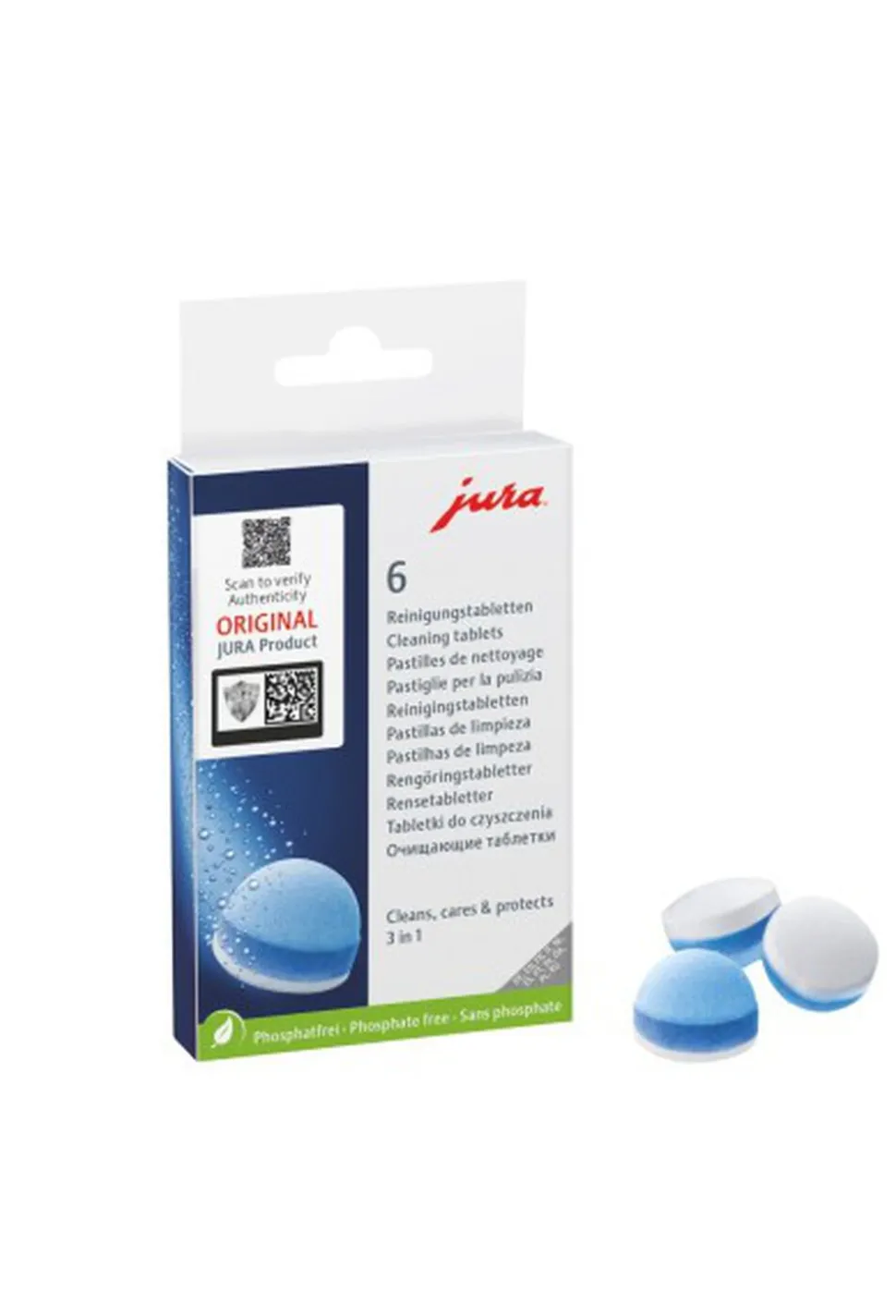 JURA Rensetabletter 3-faset, 6 stk.