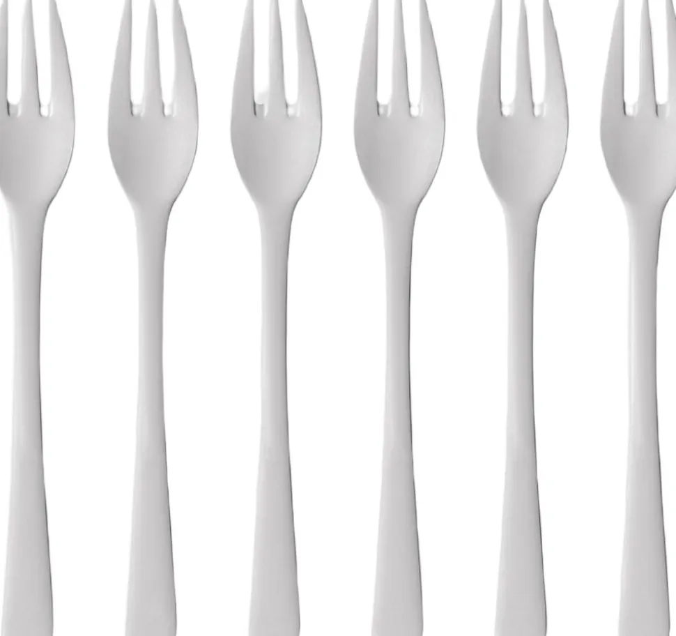 Kagegaffel Steel Line 16 cm 6 stk. Blankt stål
