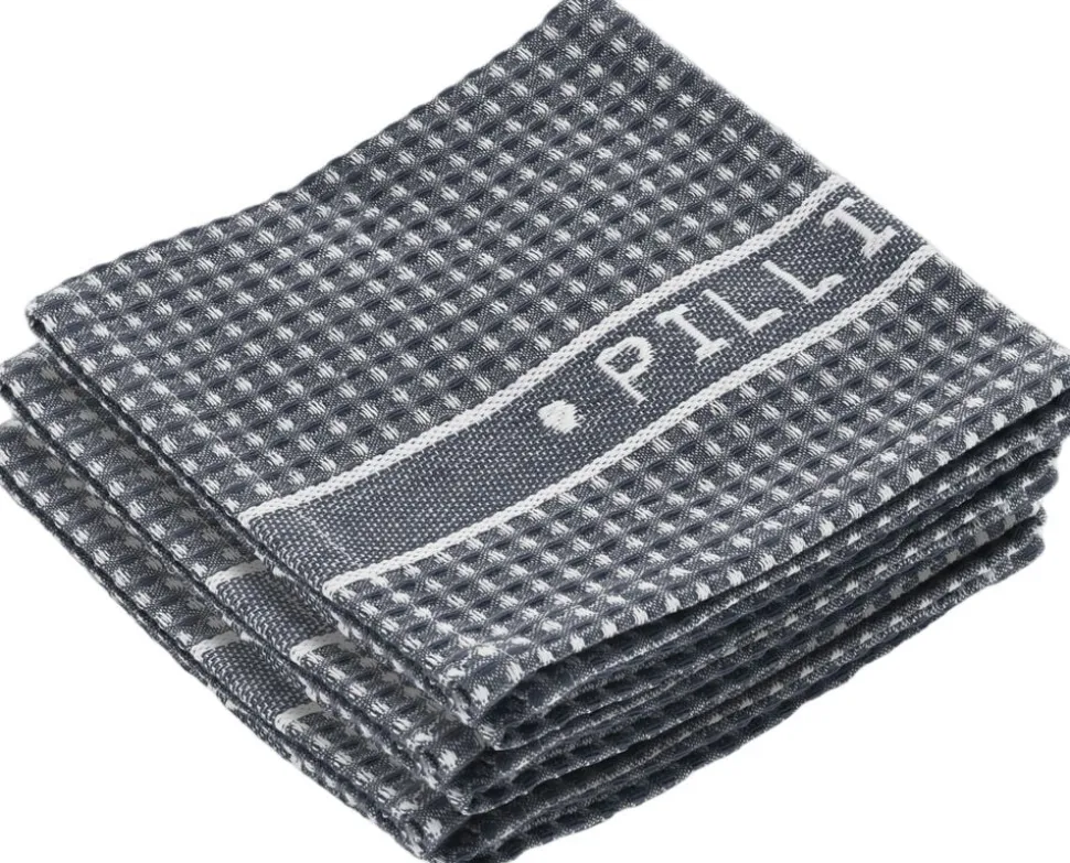Karklude Pillivuyt 32 x 32 cm 3 stk. Blå/Hvid 100 % økologis