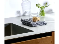 Karklude Pillivuyt 32 x 32 cm 3 stk. Blå/Hvid 100 % økologis