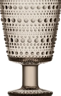Kastehelmi glas på fod 30 cl - linen 2 stk
