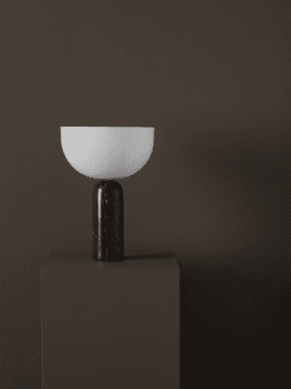 Kizu Table Lamp, Black marble, Small