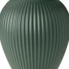 Knabstrup vase H 27 cm ripple mat celadon green