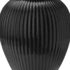 Knabstrup, vase, riller sort, 27 cm