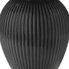 Knabstrup, vase, riller sort, 12,5 cm