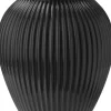 Knabstrup, vase, riller sort, 35 cm