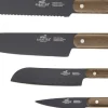 Knivsæt Phenix Walnut 4 dele Sort/valnøddetræ