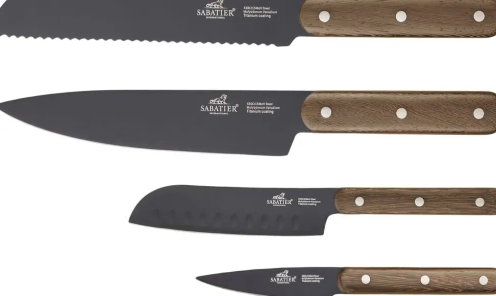 Knivsæt Phenix Walnut 4 dele Sort/valnøddetræ