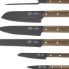 Knivsæt Phenix Walnut 6 dele Sort/valnøddetræ