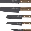 Knivsæt Phenix Walnut 5 dele Sort/valnøddetræ