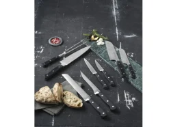 Knivsæt Pluton 8 dele Stål/Sort