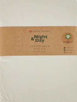 Økologisk kuvertlagen, percale - GOTS, sand