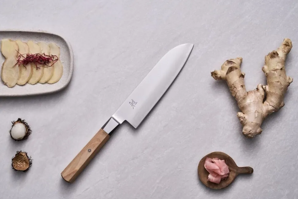 Koya Santokukniv 18 cm, Beige, Glatslebet